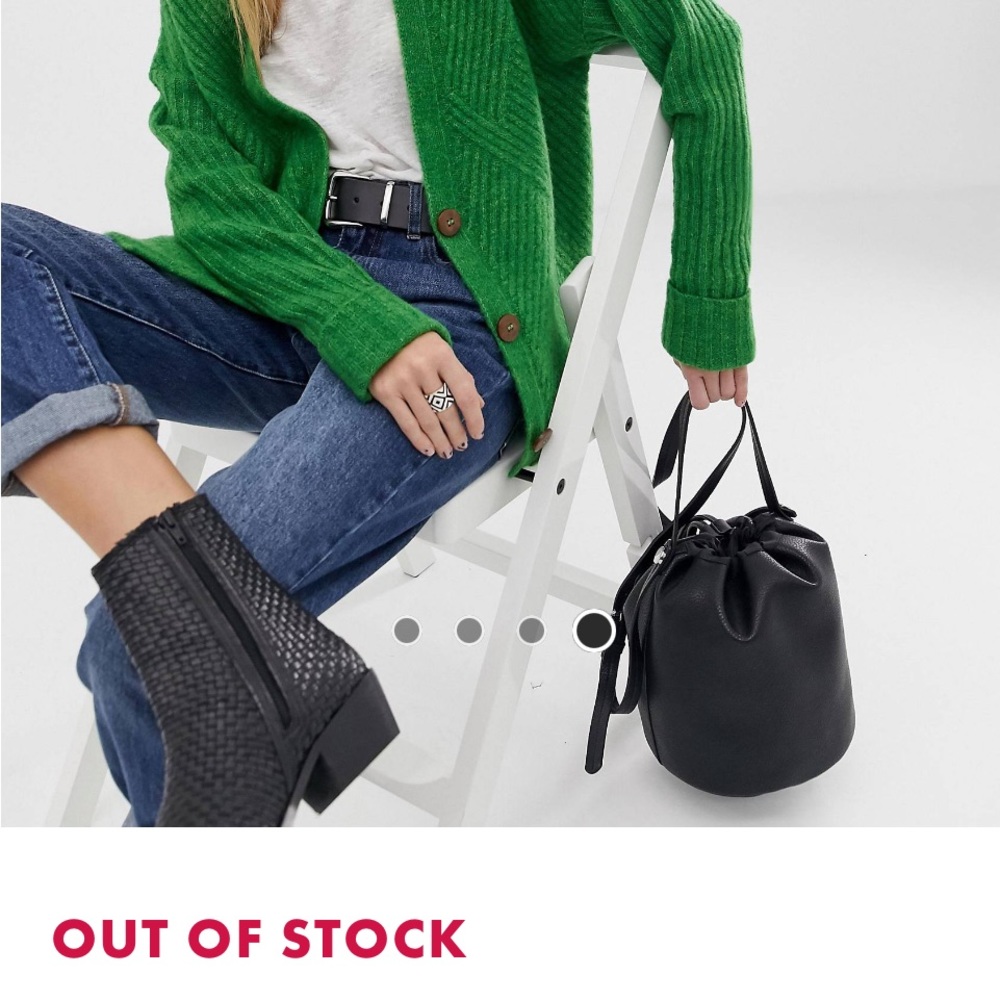 ASOS chunky cardigan in Kelly green